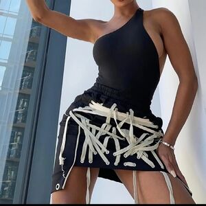 NWOT Crazy laces skirt